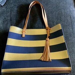 Madison West Blue & Gold Tote
